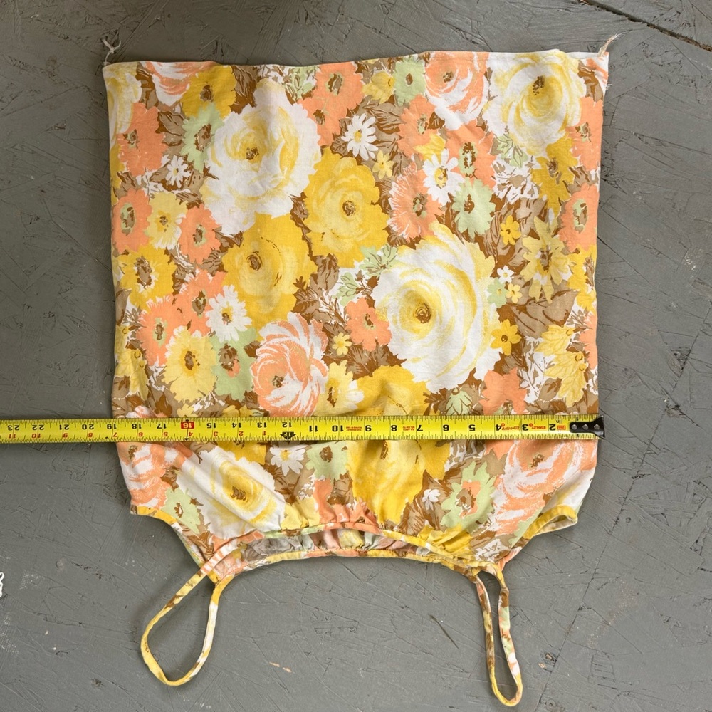 Vintage Floral Yellow and White Skirt and Tank Dress Set Easter - Picture 10 of 11
